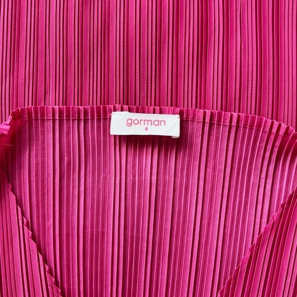 GORMAN Pleated Dress Hot Pink NEW s8 (Fits 8-16) - Picture 11 of 11